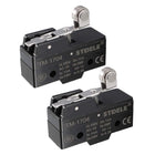 2PCS TM-1704 SPDT 1NO+1NC Panel Mount Short Hinge Roller Lever Type Micro Limit Switch Screw Terminals