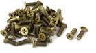 M4 x 12mm Brass Fastening Phillips Countersunk Screws GB819 50 Pcs