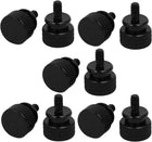 Computer PC Case 6-32 Fully Threaded Knurled Thumb Screws Black 10pcs