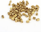Female Threaded Pillars Brass Standoff Spacer M2x4mm 100 Pcs Gold Tone