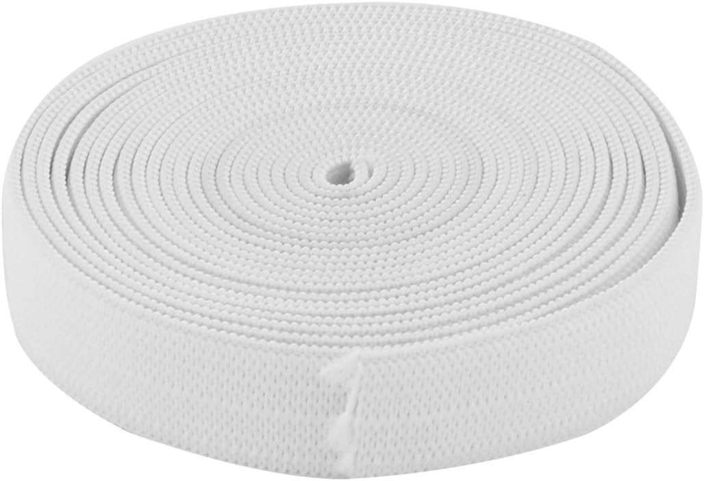 LinkMejor Polyester Tailoring Sewing Stretchy Knitting Elastic Band Strap Rope 2.73 Yards White
