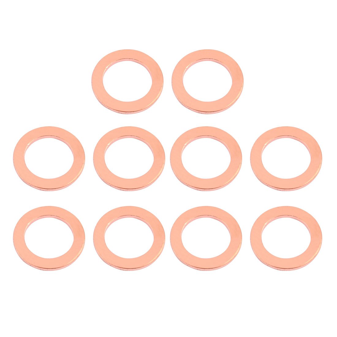 10pcs 24mm x 18mm x 2mm Flat Ring Copper Crush Washer Sealing Gasket Fastener