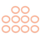 10pcs 24mm x 18mm x 2mm Flat Ring Copper Crush Washer Sealing Gasket Fastener