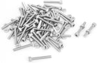 M3x22mm Hex Socket Head Knurled Cap Screws Bolts Nuts Set 50Pcs