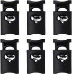 LinkMejor 6pcs Plastic Cord Lock Stopper End Spring Stop Toggle Fastener Stopper Rope End for Drawstrings Clothing