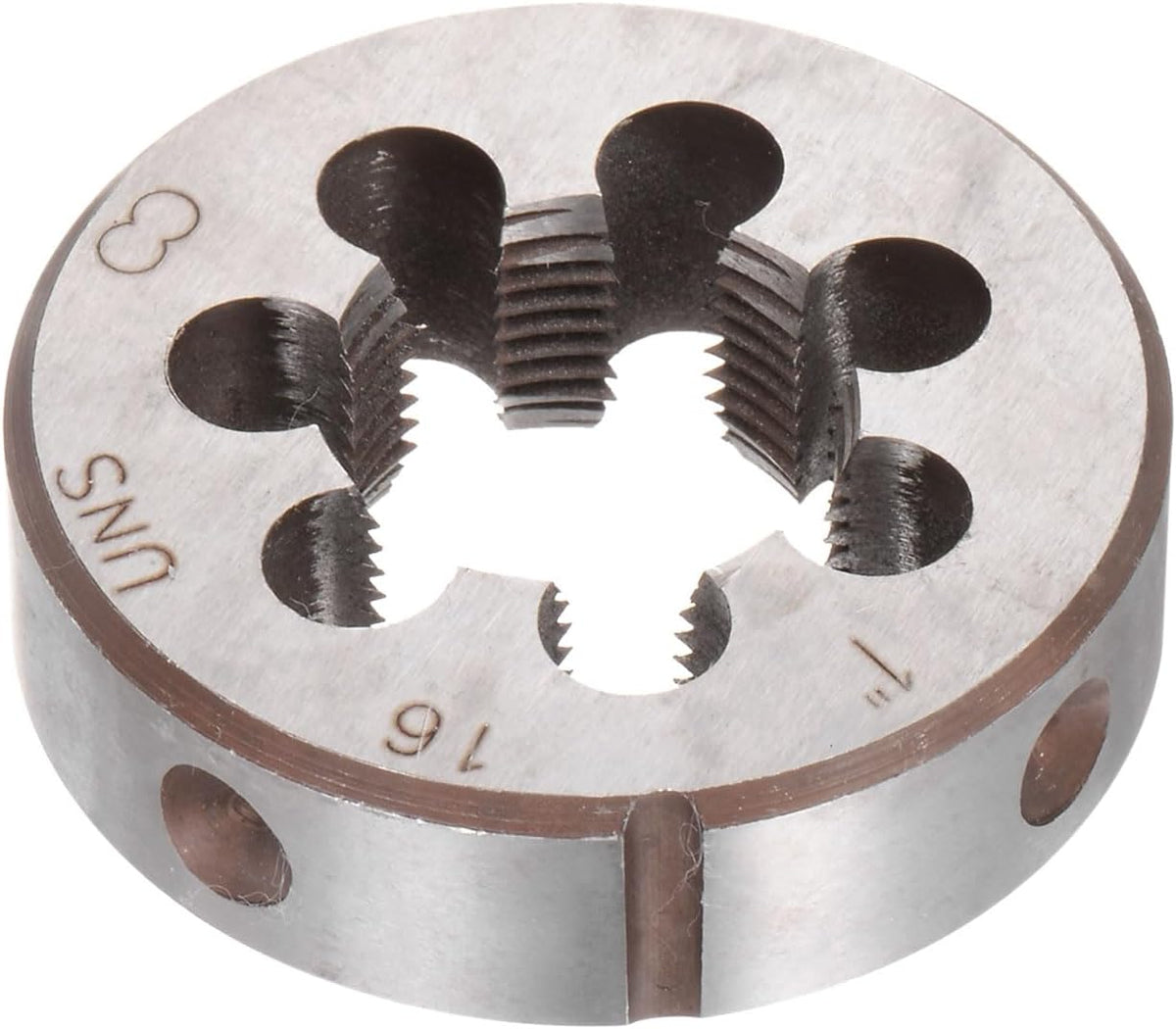 Round Threading Dies, 1-16 UNS Thread (Right Hand), Alloy Tool Steel Screw Cutting Die Repair Tool