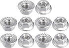 M4 Serrated Flange Hex Lock Nuts, 316 Stainless Steel, 10 Pcs
