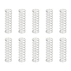 10Pcs Compression Springs, 0.2mm Wire Diameter x 3mm OD x 10mm Length 304 Stainless Steel Extension Spring Ballpoint Pen Pressure Springs for Shop Home Repairs, Silver