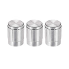 3pcs Potentiometer Knob Cover Cap Silver Tone Aluminum 6mm Shaft Dia. Rotary Knob 13mm Dia. X 17mm Height Volume Control Knob