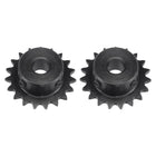 #25 Chain Roller Sprocket, 10mm Bore 1/4" Pitch 19 Tooth Single Strand Chain Sprocket, C45 Carbon Steel 25 Roller Chain Sprocket with Set Screws for ISO 04C Chain, 2Pcs