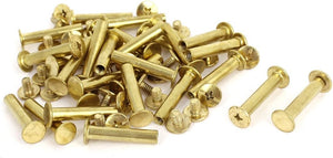 Screw Post Female 5x25mm Belt Buckle Binding Bolts Leather Fastener 30 Sets