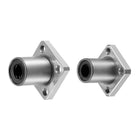 LMK10UU LMK8UU Square Flange Linear Ball Bearings, 10mm 8mm Bore Dia, 19mm 15mm OD, 29mm 24mm Length, 4pcs