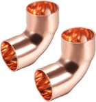 3/4-inch(19mm) ID 1mm Wall Thickness 90 Degree Copper Elbow Short-Turn Copper Pipe Fitting Conector for Plumbing 2pcs