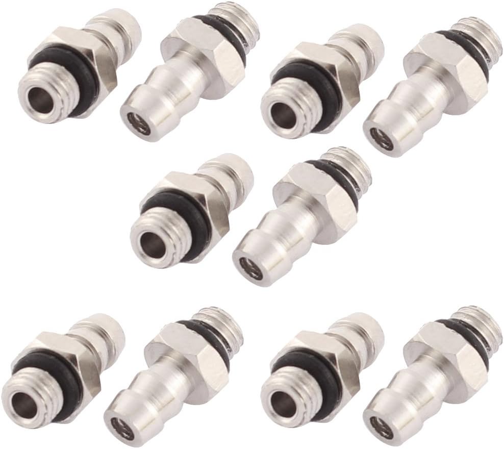 M5 Male Thread to 4mm Pneumatic Tube Hose Mini Barb Fittings 10 Pcs