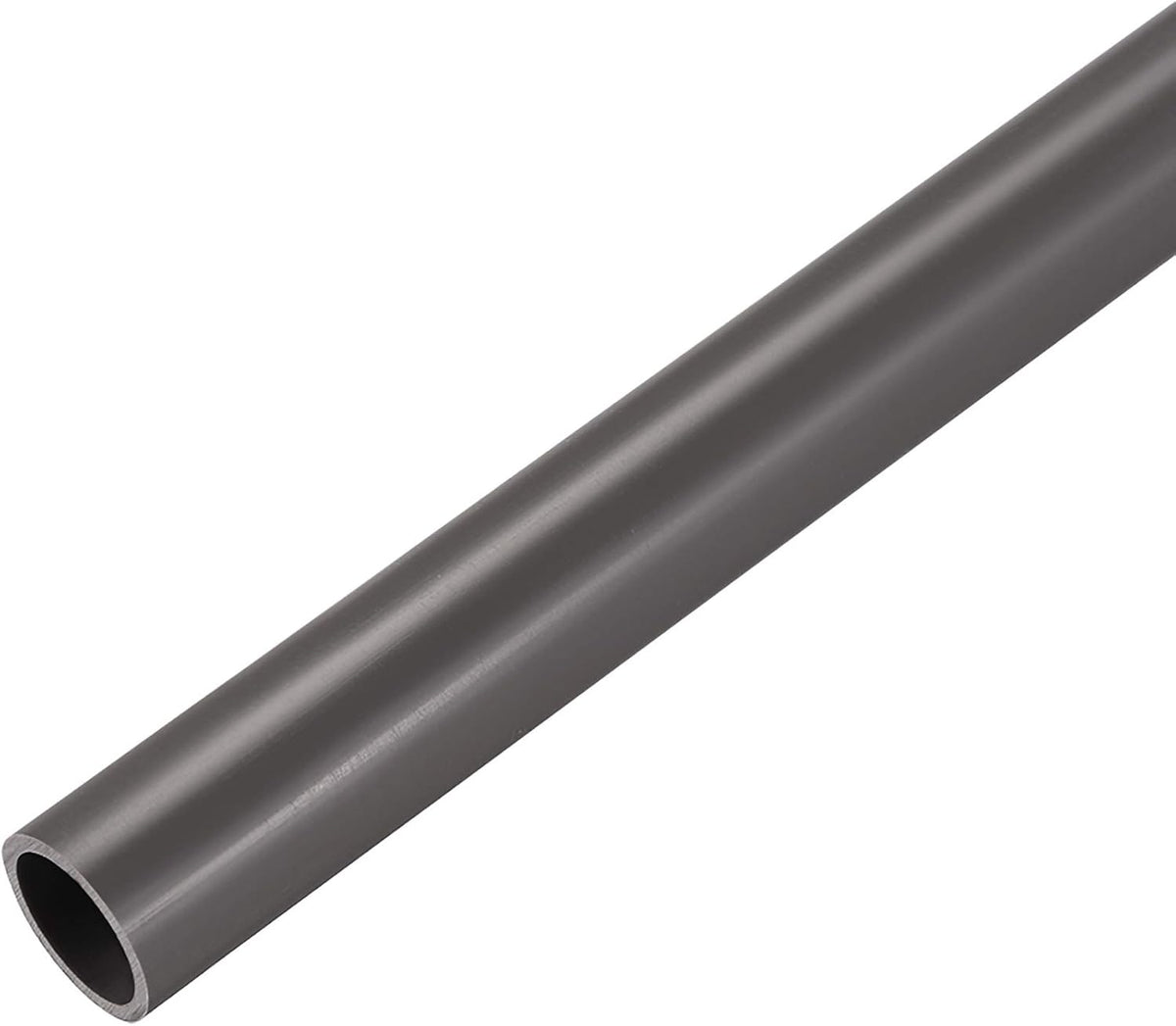 2pcs PVC Rigid Round Tubing, Plastic Flexible Water Pipe 16mm(5/8") ID x 20mm(3/4") OD 0.5m, Gray
