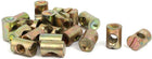 20pcs M6x15mm Barrel Bolt Cross Dowel Slotted Furniture Nut for Beds Chairs