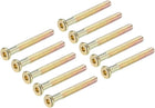M8x70mm Furniture Screw Hex Socket Machine Screws Zinc Plated Fasteners Bolts Half Thread Carbon Steel 10Pcs