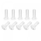 M8 x 25mm Plastic Phillips Machine Screws, PC Flat Head Machine Bolts Transparent 25pcs