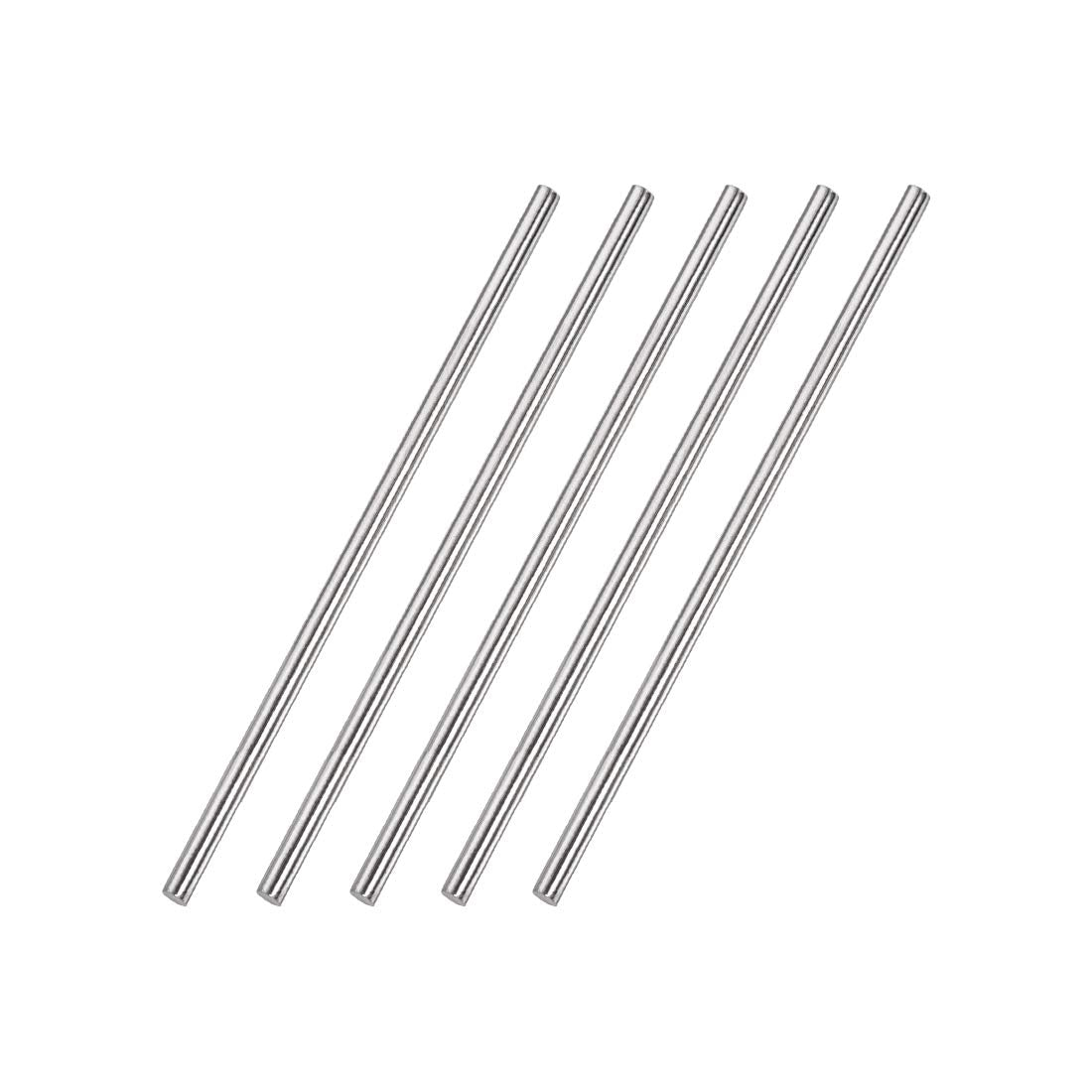 4mm x 150mm 304 Stainless Steel Solid Round Rod for DIY Craft - 5pcs