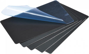Blank Metal Card 85mm x 50mm x 0.5mm Anodized Aluminum Plate Black 5 Pcs