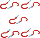 1-1/2 Inch Plastic Coated Screw-in Open Cup Ceiling Hooks Hangers Red 10pcs