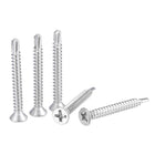 Phillips Head Self Drilling Screws, #6 x 1 9/64" 410 Stainless Steel Full Thread Sheet Metal Screw 100pcs