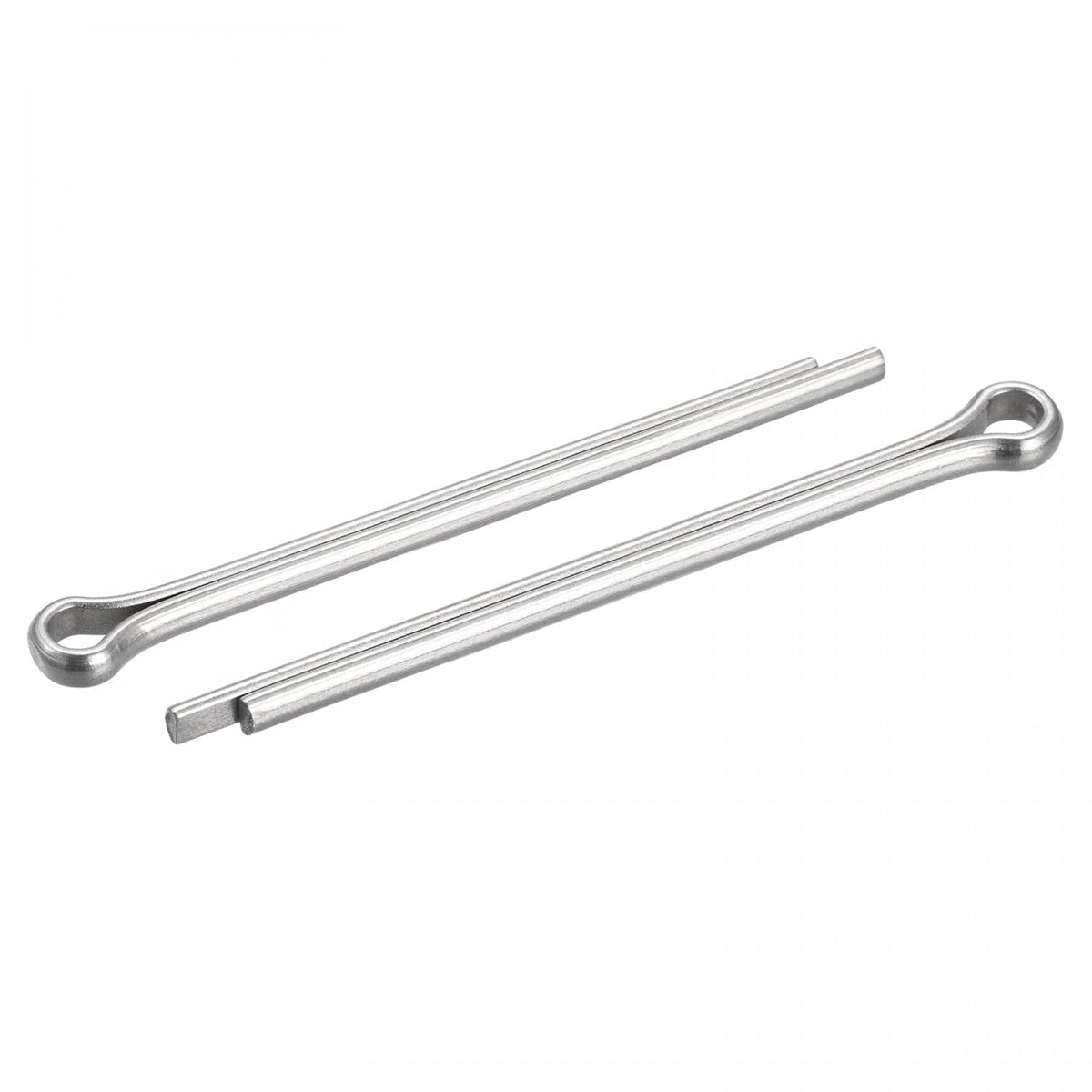 Split Cotter Pin, 5mm x 80mm Stainless Steel Clip Fastener Fitting for Automotive, Mechanics, Silver Tone, 8Pcs