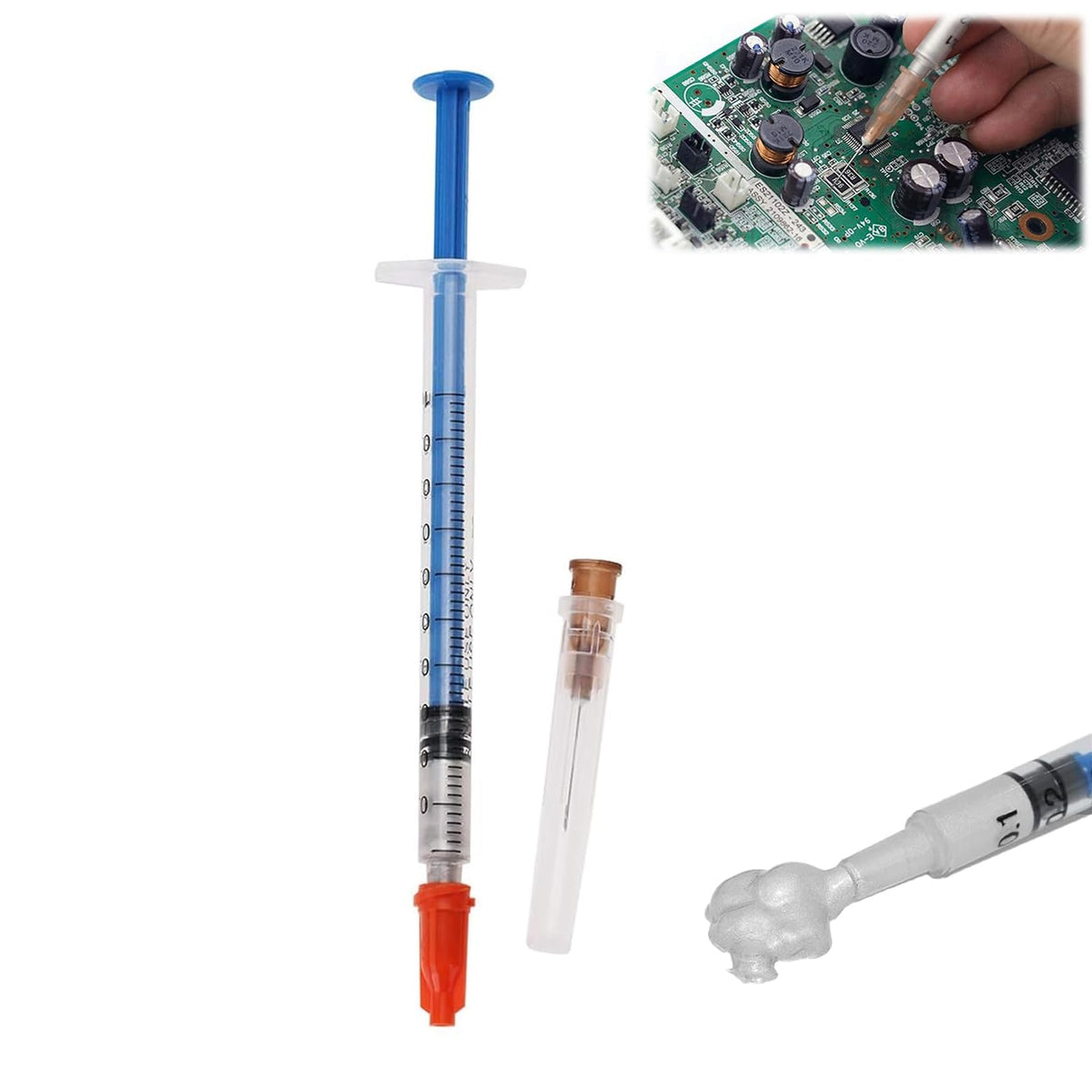 실버 전도성 패스테, 전자 수리용 실버 전도성 페인트 와이어 접착제 펜 (0.2ML)