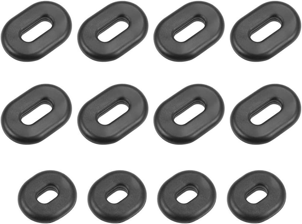 Side Cover Grommet Single Side Rubber Oval Washer 2Set
