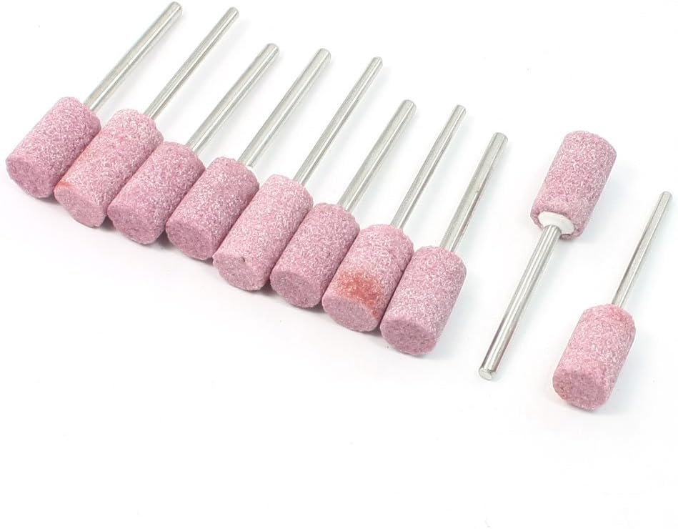 10 Pcs 3mm Shank 10mm Cylinder Shape Abrasive Mounted Grinding Stones