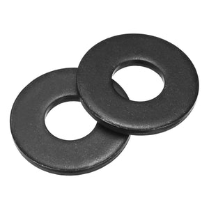 100 Pcs Fender Washer, M8 Carbon Steel Flat Washer Fastener Sealing Gasket, Black