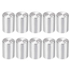 10pcs Potentiometer Knurled Shaft Silver Tone Aluminum 6mm Shaft Dia. Rotary Knob 10mmx15mm Volume Control Knob