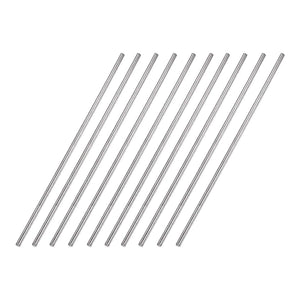 2.5mm x 150mm 304 Stainless Steel Solid Round Rod for DIY Craft - 10pcs