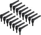 15pcs Lever Adjustable Handles M6 x 20mm Metric Male Thread, Level Clamping Handle Hand Stud Knobs Rotating Screw Handles Bolts with Locking Lever, Black
