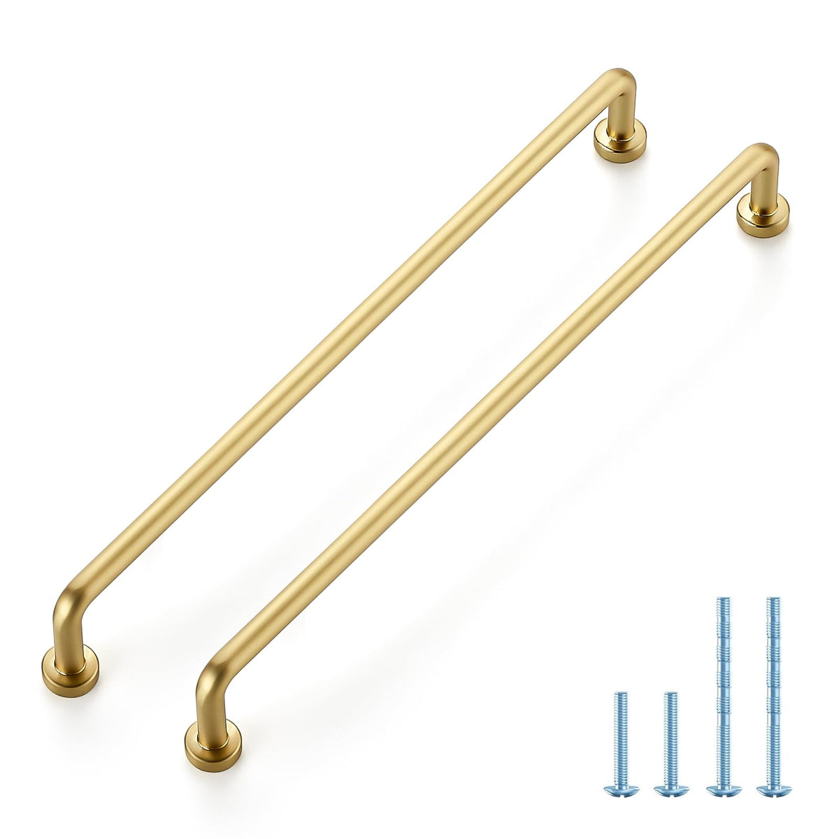 LinkMejor Brushed Gold Cabinet Pulls Cabinet Handles, 8-3/4 Inch, 2 Pack