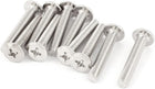 M6x35mm Male Thread Phillips Flat Head Bolt Screw Suitable for Double Bed Furniture TV Rack Wall Hanging 10pcs