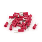 200 Pieces Metal Non-Insulated Fork Spade Terminals SNB1.25-5 AWG 22-16
