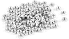 100Pcs M3 3mm Female Thread Hex Metal Nut Fastener Silver Tone