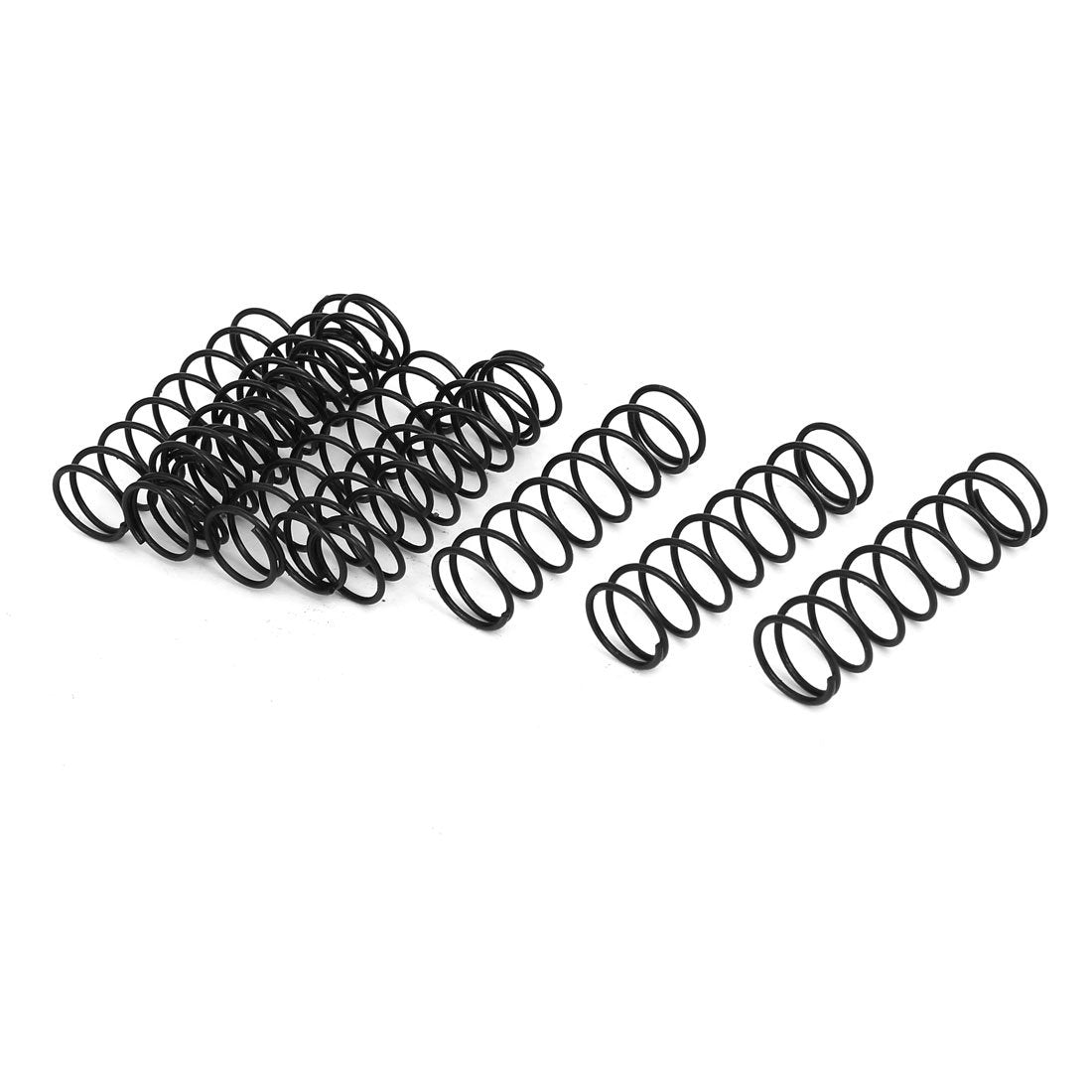 Compression Spring - 1.2mm Wire Dia, 15mm OD, 50mm Free Length Spring Steel Extension Spring,Black,10Pcs