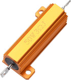 50W 3 Ohm 5% Aluminum Housing Resistor Screw Chassis Mounted Aluminum Case Wirewound Resistor Load Resistors Gold Tone 1pcs