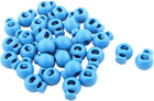 LinkMejor Plastic Single Hole Design Toggle Stopper Cord Adjustive Lock 30 PCS Blue