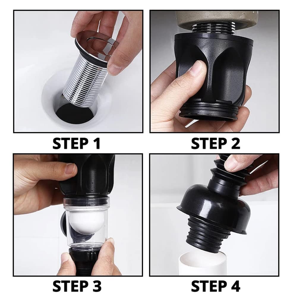 Kit de drain de lavabo avec tuyau flexible P-trap pour lavabo de salle de bains
