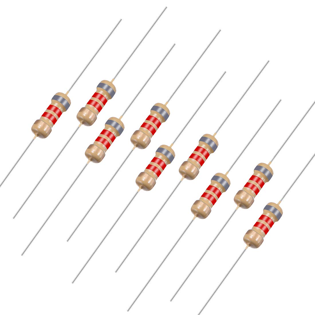 1000Pcs 8.2K Ohm Resistor, 1/4W 5% Tolerance Carbon Film Resistors, 4 Bands for DIY Electronic Projects and Experiments