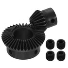 2Pcs Tapered Bevel Gears Set, 1 Mod 1:2 (20T/40T) Harden Steel Straight Bevel Gear, 90 Degree Steering Motor Gears, (5mm/18mm Shaft Hole with Keyway)
