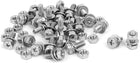 M4 x 10mm 304 Stainless Steel Phillips Hex Head Bolts Nuts w Washers 25 Sets