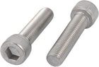 M10x40mm 1.25mm Pitch 304 Stainless Steel Hex Socket Head Cap Screws Bolts 2pcs