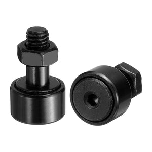 2Pcs CF8 Cam Follower KR19 Needle Roller Bearing, Chrome Steel Track Runner Bearings, 19mm Roller Dia M8x1.25mm Male Thread Stud Type Black Oxide for Machine Tool Guide Rail