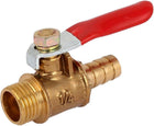1/4 BSP Male Thread to Hose Tail Connector Gas Flow 180 Degree Rotary Lever Handle Ball Valve