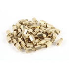 50 pcs Brass Hex Standoff Spacer M4x8mm Female to M4x6mm Male M4 8+6mm