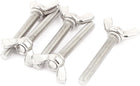 Metric M6x40mm 304 Stainless Steel Butterfly Wing Screws Fastener 5pcs